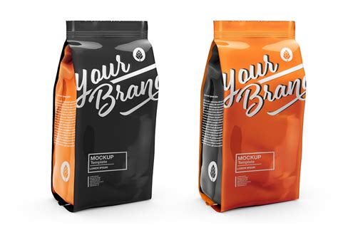 Free 1000g Matte Coffee Bag PSD Mockup Front View Mockups 35.07 MB