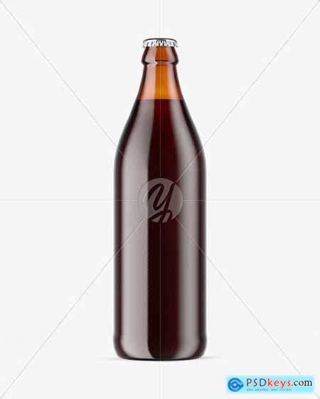 Free Amber Glass Bottle With Red Ale PSD Mockup Mockups 22.99 MB