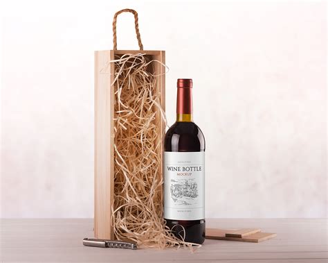 Free Ceramic Wine Bottle with Corkscrew and Card PSD Mockup Mockups 93.31 MB