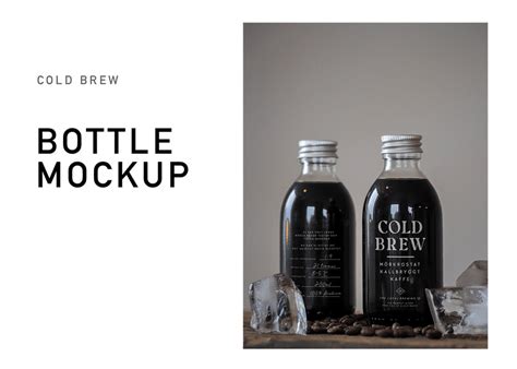 Free Cold Brew Coffee Bottle PSD Mockup Mockups 29.52 MB