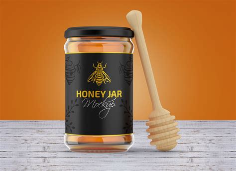 Free Creamed Honey Glass Jar PSD Mockup Mockups 65.88 MB