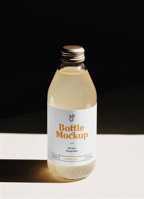 Free Glass Bottle PSD Mockup Mockups 59.37 MB