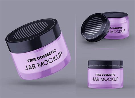 Free Glass Cosmetic Jar PSD Mockup Mockups 57.67 MB