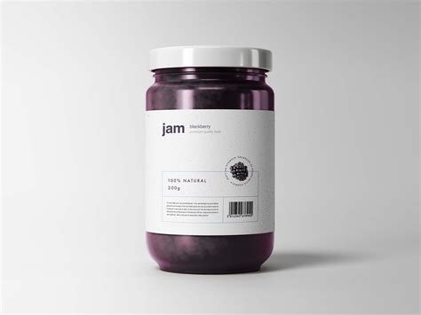 Free Glass Jar with Strawberry Jam PSD Mockup Mockups 84.96 MB