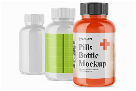 Free Glossy Pills Bottle PSD Mockup Mockups 13.29 MB