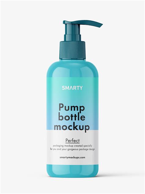 Free Glossy Plastic Bottle with Pump PSD Mockup Mockups 27.77 MB