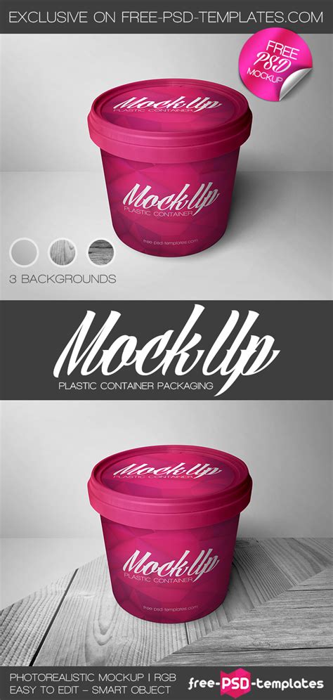 Free Glossy Plastic Container PSD Mockup Mockups 46.8 MB