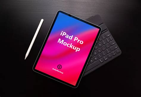 Free IPAD Pro Horizontal PSD Mockup Front View Mockups 54.93 MB