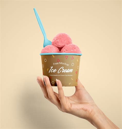 Free Kraft Ice Cream Cup PSD Mockup Mockups 31.86 MB