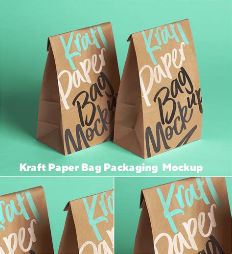 Free Kraft Snack Bag PSD Mockup Mockups 123.13 MB
