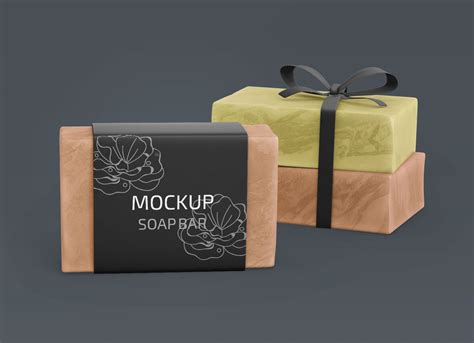 Free Kraft Soap Bar Package PSD Mockup Mockups 30.46 MB