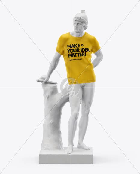 Free Man’s Statue Wearing a T-Shirt PSD Mockup Mockups 176.06 MB