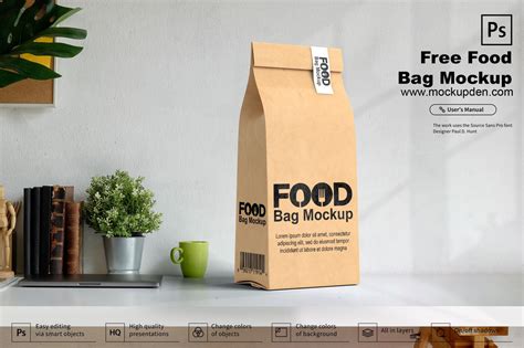 Free Matte Food Bag PSD Mockup Mockups 42.21 MB