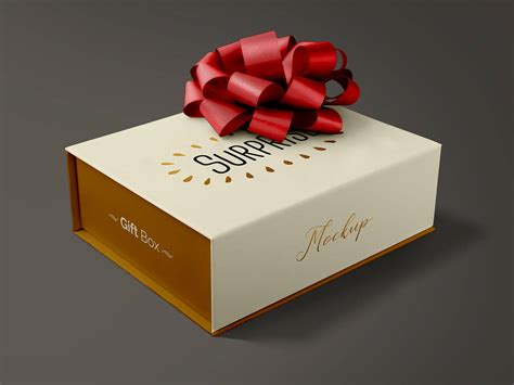 Free Matte Gift Box PSD Mockup Mockups 39.63 MB