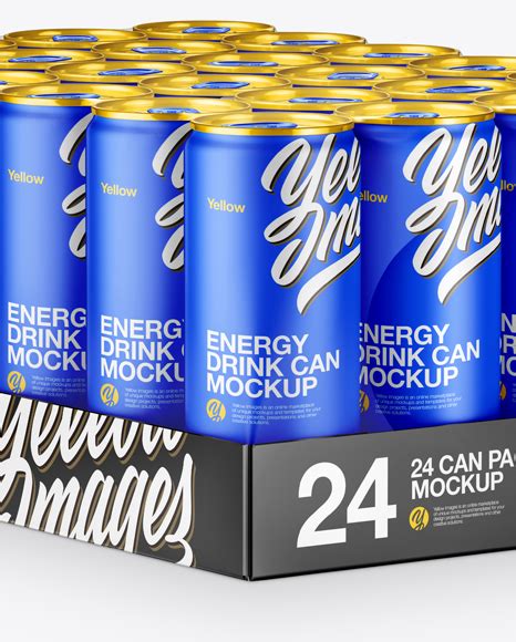 Free Matte Pack with 24 Cans PSD Mockup Mockups 42.2 MB