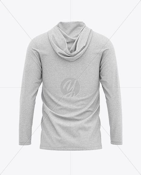 Free Men’s Heather Hooded T-shirt PSD Mockup Back View Mockups 192.31 MB