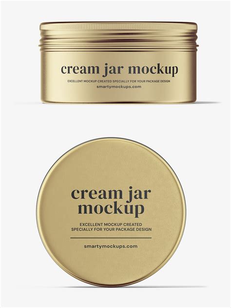 Free Metallic Cosmetic Jar with Box PSD Mockup Mockups 82.45 MB