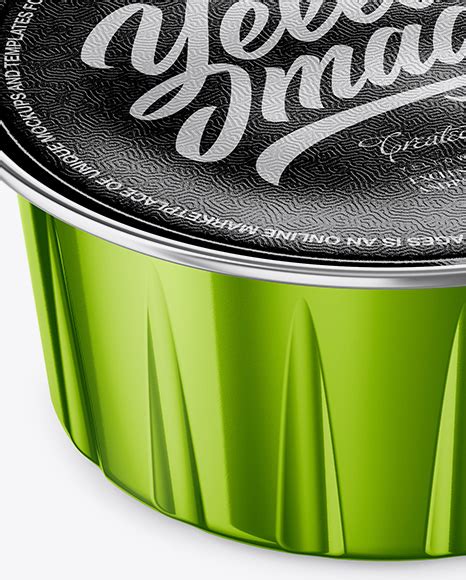 Free Metallic Cup with Foil Lid PSD Mockup High-Angle Shot Mockups 54.13 MB