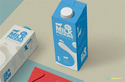 Free Milk Carton with Screw Cap PSD Mockup Mockups 49.08 MB