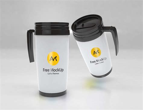 Free Opened Matte Thermos PSD Mockup Mockups 16.6 MB