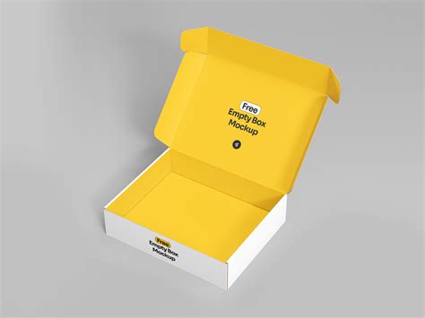 Free Opened Textured Box PSD Mockup Mockups 124.94 MB