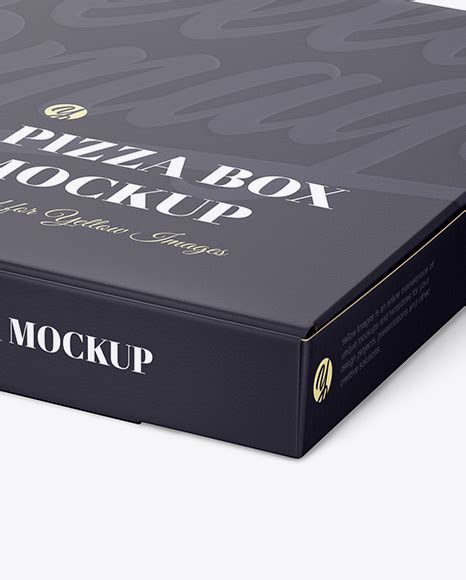 Free Pizza Textured Box Front View Mockups 24.27 MB