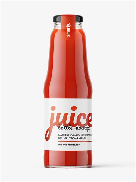 Free Tomato Juice Bottle PSD Mockup Mockups 15.36 MB