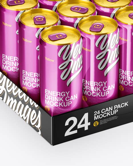 Free Transparent Pack with 24 Metallic Aluminium Cans PSD Mockup Mockups 88.29 MB