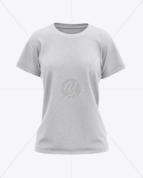 Free Women's Heather Relaxed Fit T-shirt PSD Mockup Front View Mockups 107.75 MB