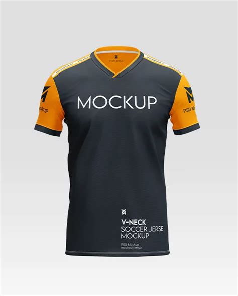 Free Women's Soccer V-Neck Jersey PSD Mockup – Side View Mockups 106 MB