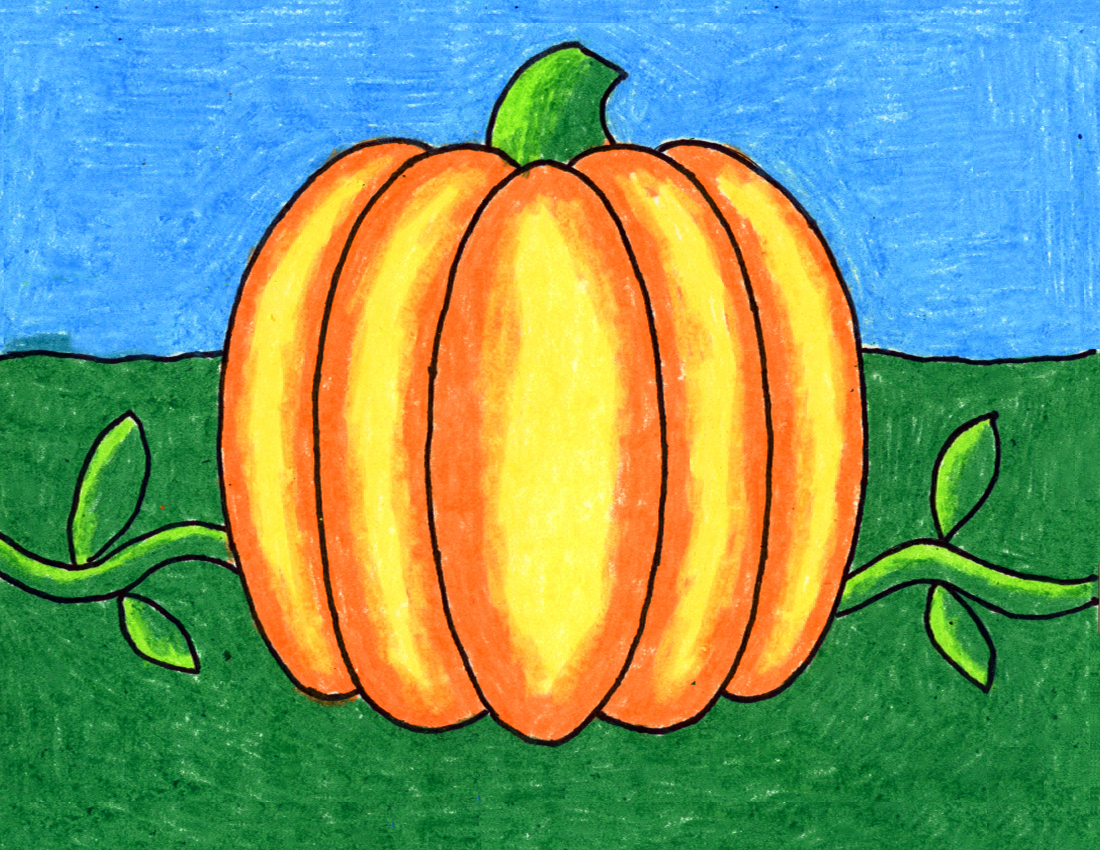 How To Draw A Pumpkin