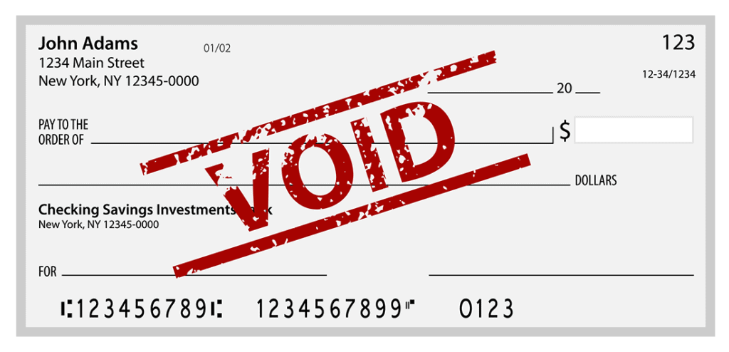 How To Void A Check