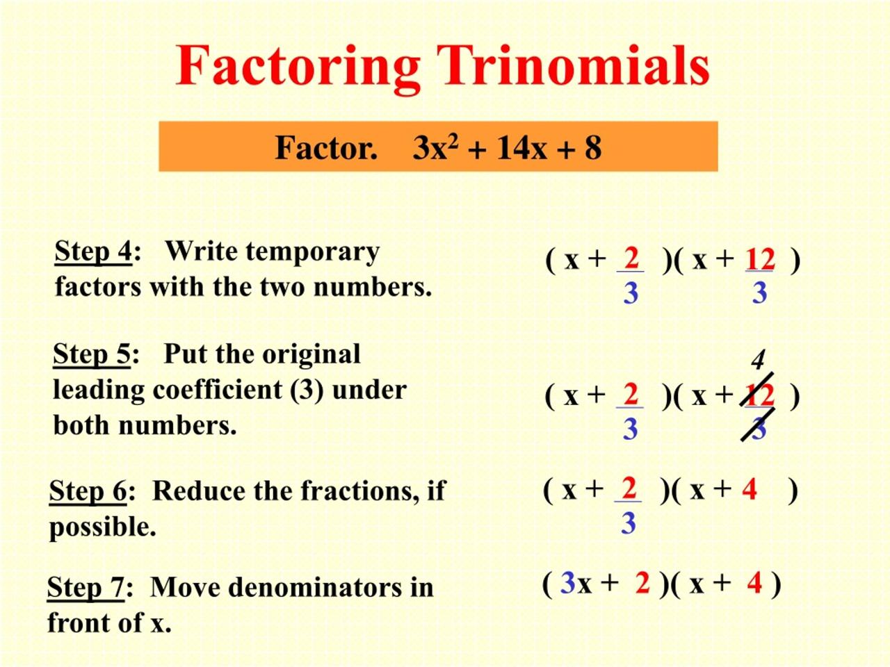 How To Factor Trinomials