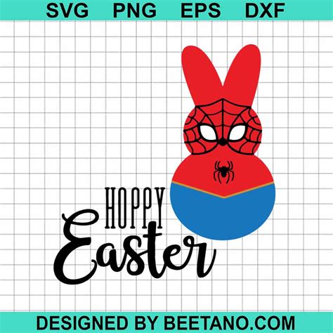 92+ Spiderman Easter Svg Hoppy Easter SVG