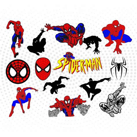 25+ Spiderman For Cricut Spiderman 115 Decal Sticker | Silhouette clip art