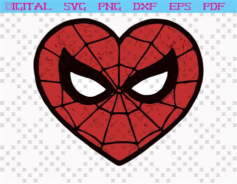 76+ Spiderman Heart Svg Spiderman Heart SVG Inspired For Boys dxf cut files for Cricut & Silhouette