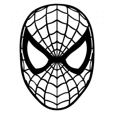 62+ Spiderman Outline Svg Outlined Spiderman Face Vinyl Sticker