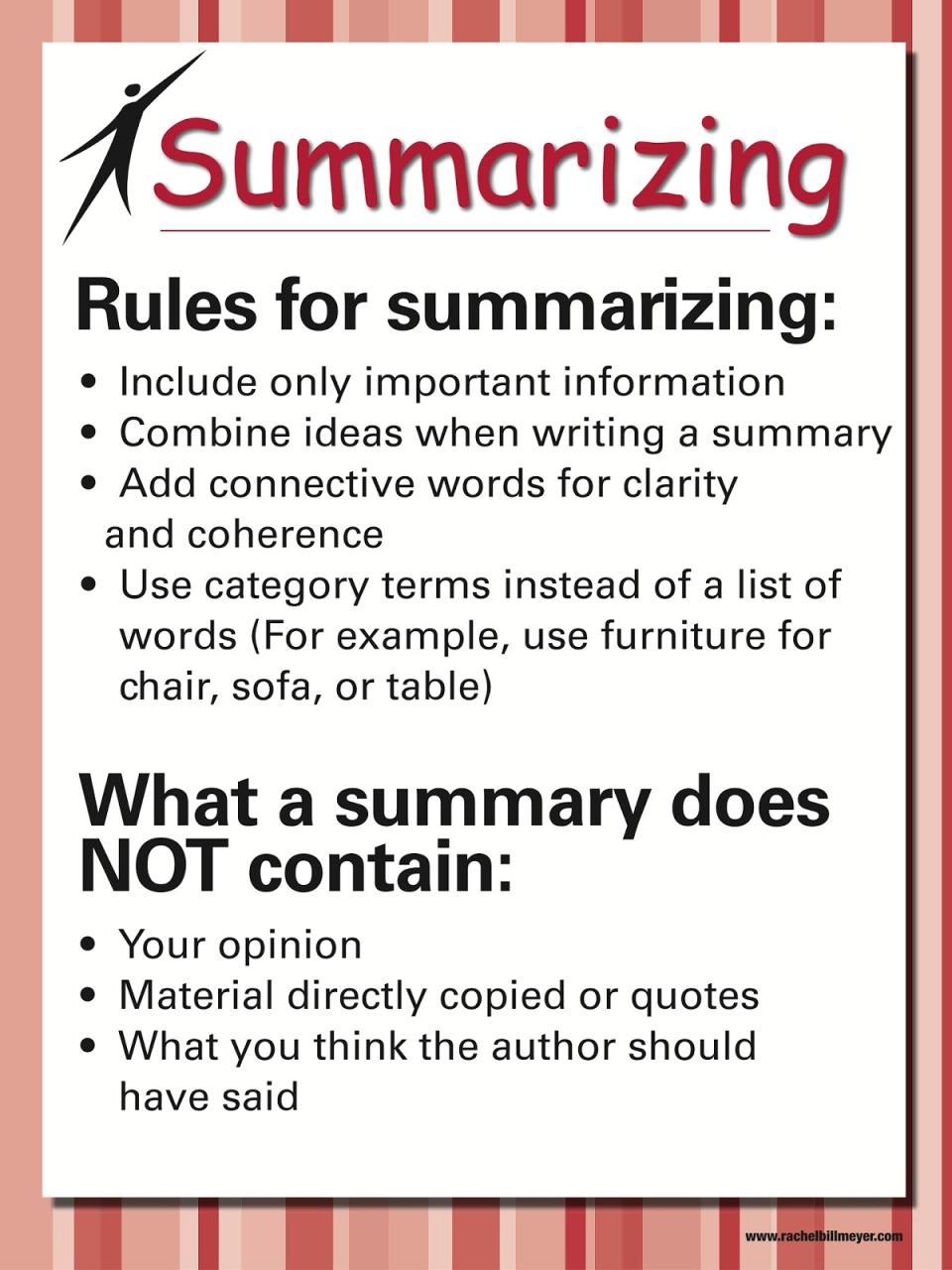 How To Write A Summary