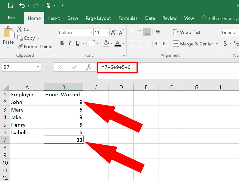 How To Add In Excel