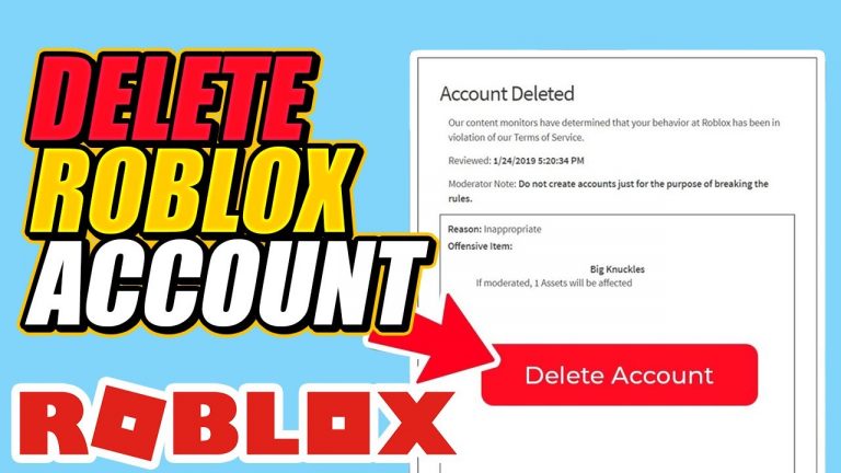 How To Delete Roblox Account