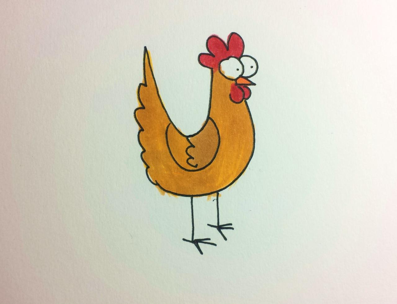 How To Draw A Chicken