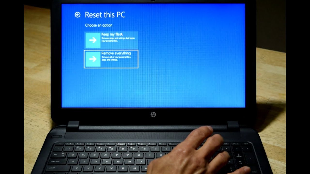 How To Reset Hp Laptop