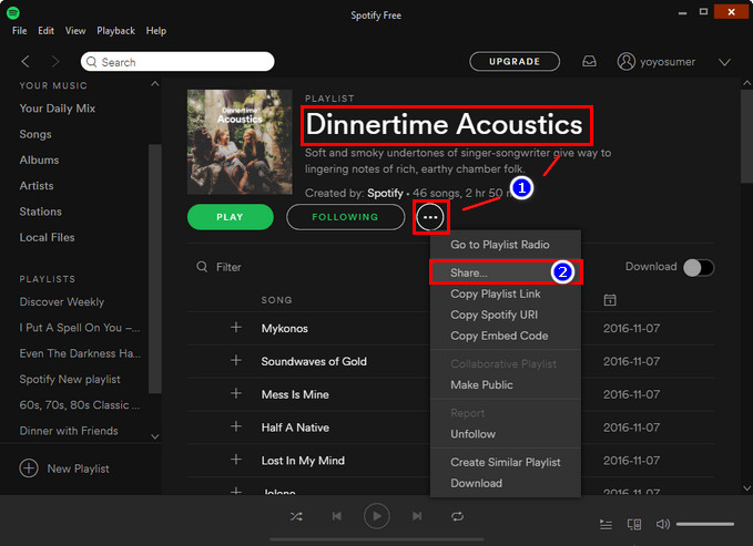 How To Share Spotify Playlist