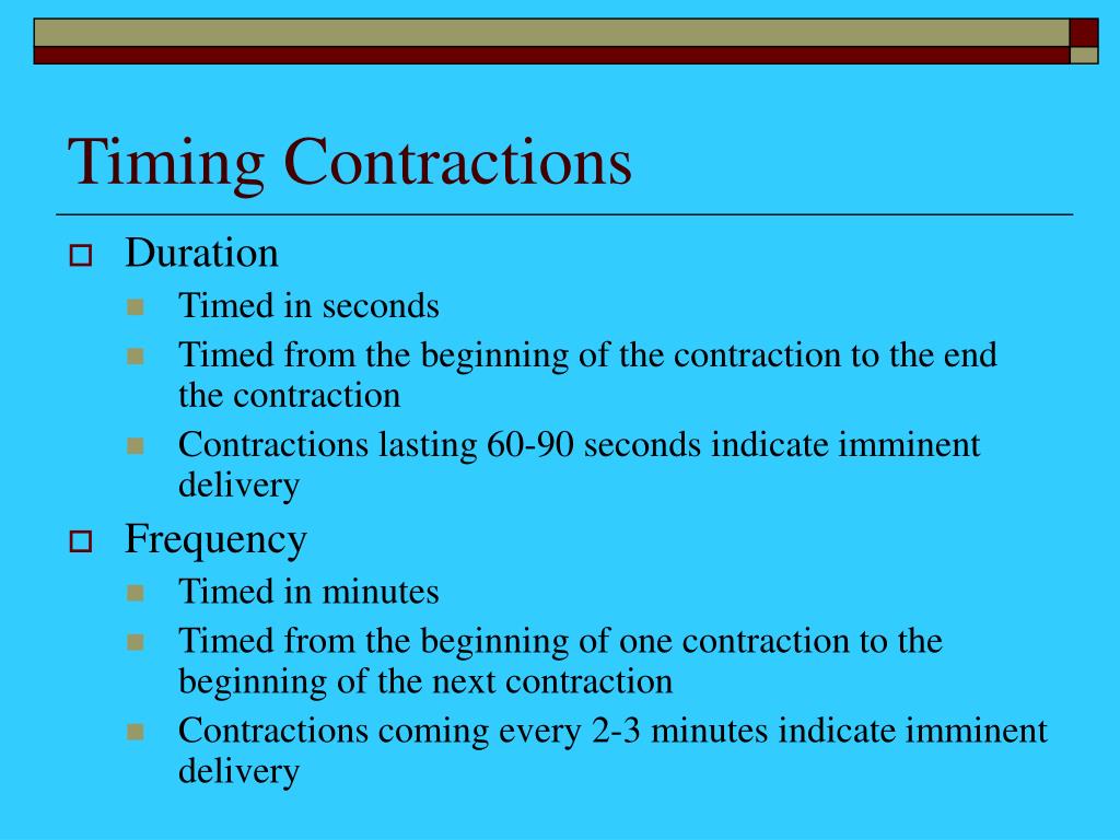 How To Time Contractions