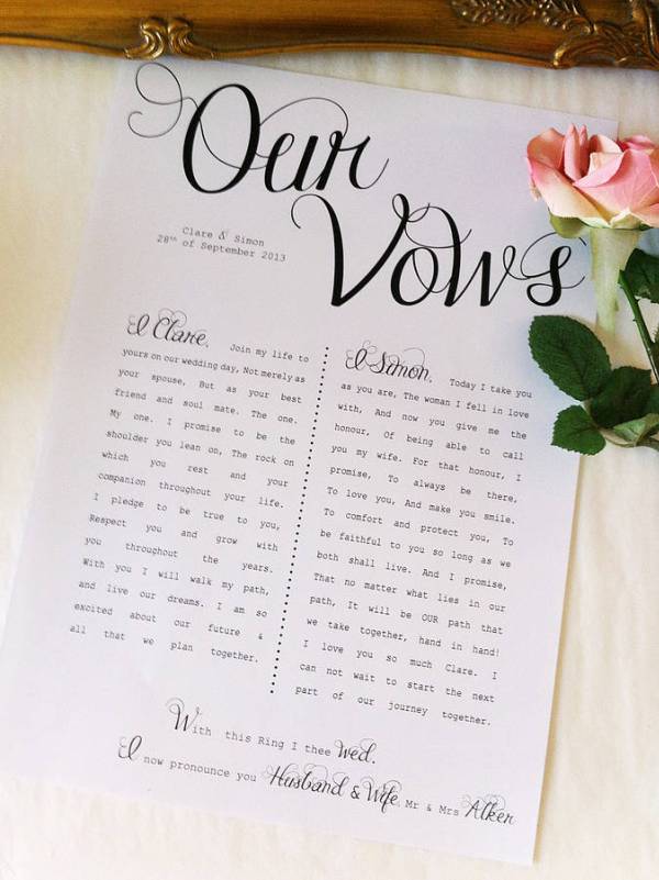 How To Write Wedding Vows